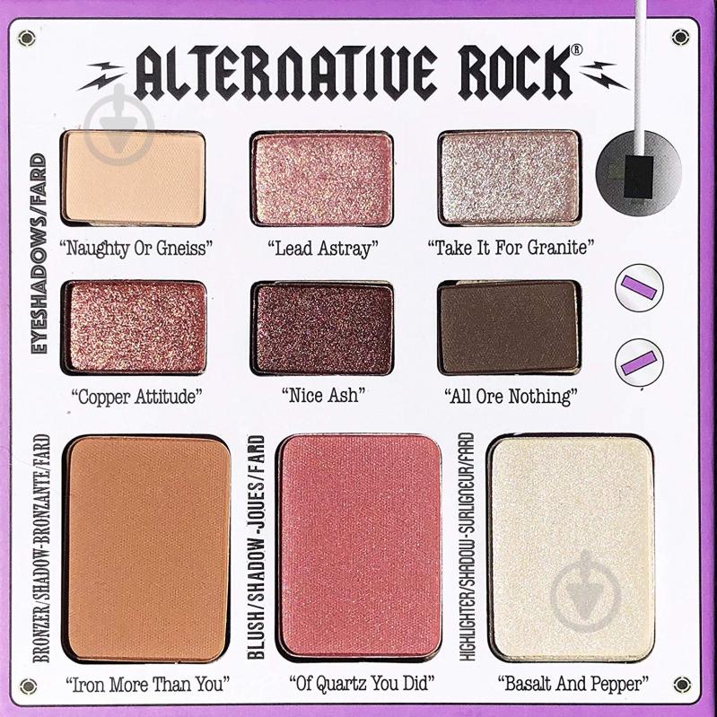 Палетка theBalm Alternative Rock V1 бежево-рожевий з мерехтінням 24 г - фото 2