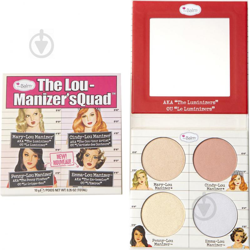 Хайлайтер theBalm The Lou-Manizer'sQuad палетка розово-персиковый 10 г - фото 1