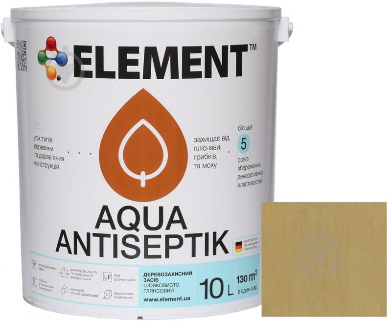 Лазурь-антисептик Element Aqua сосна шелковистый глянец 10 л - фото 1 Лазурь-антисептик Element Aqua сосна шелковистый глянец 10 л - фото 1