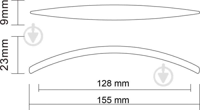 Мебельная ручка скоба DC DS 26/128 G1 128 мм черный никель - фото 2