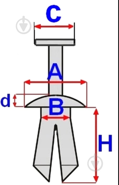 Пистон монтажный (пистон) Romix (C10028) - фото 2