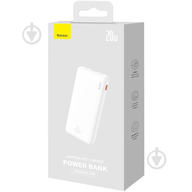 Повербанк BASEUS Airpow 10000 mAh white (PPQD090002) - фото 7