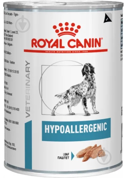 Корм влажный для взрослых собак для всех пород Royal Canin V.D. HYPOALLERGENIC CANINE Cans 400 г - фото 1