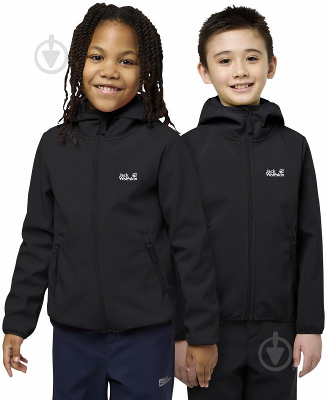 Кофта Jack Wolfskin FOURWINDS JACKET KIDS A61854_6000 р.140 черный - фото 3