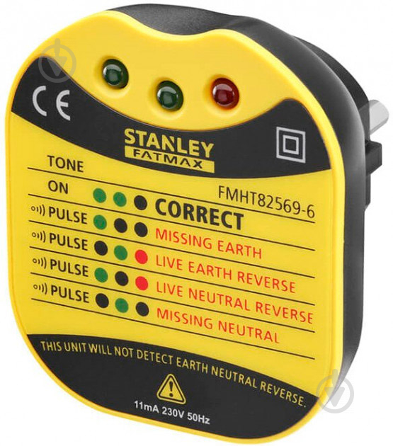 Тестер Stanley FatMax электрического тока в розетках FMHT82569-6 - фото 1