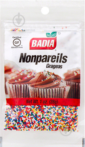 Посипка кондитерська BADIA Кольорові кульки Nonpareils 28 г - фото 1