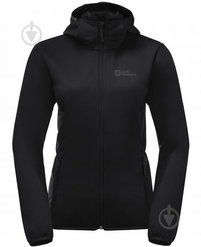 Кофта Jack Wolfskin Windhain Hoody W 1307481_6000 р.XS чорний - фото 1 Кофта Jack Wolfskin Windhain Hoody W 1307481_6000 р.XS чорний - фото 1