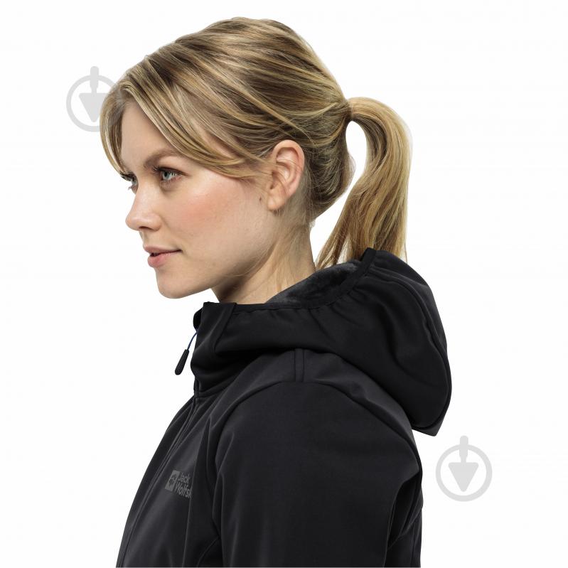 Кофта Jack Wolfskin Windhain Hoody W 1307481_6000 р.XS чорний - фото 5 Кофта Jack Wolfskin Windhain Hoody W 1307481_6000 р.XS чорний - фото 5