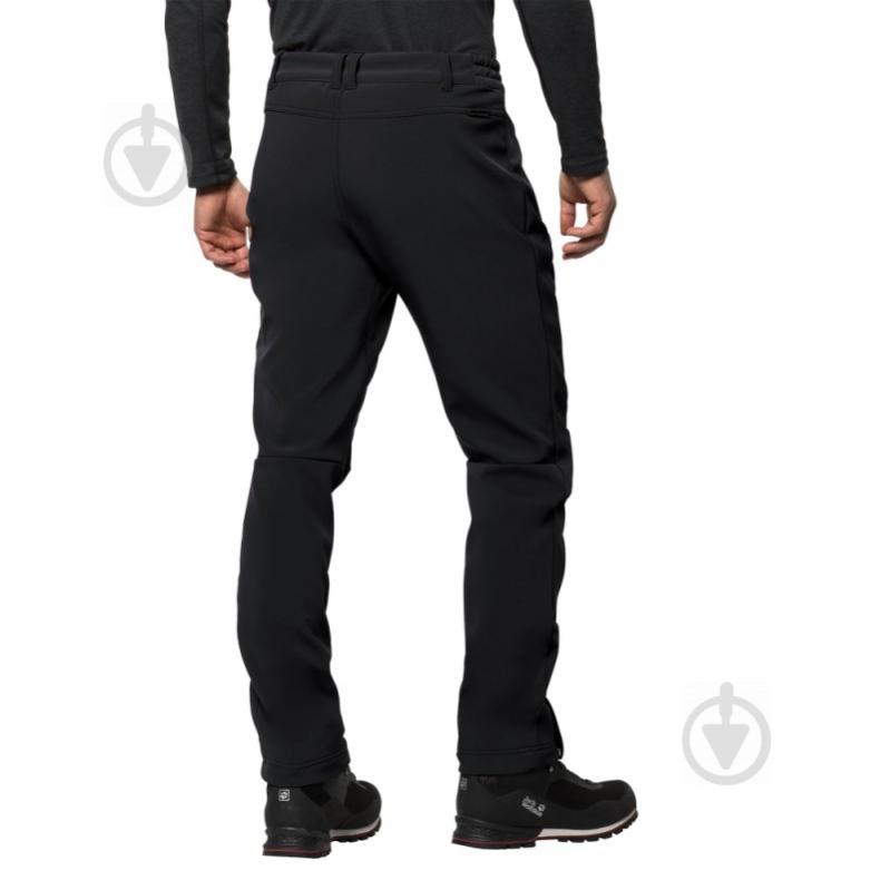 Брюки Jack Wolfskin ZENON SOFTSHELL PANTS MEN 1505171-6000 р. 48 черный - фото 3