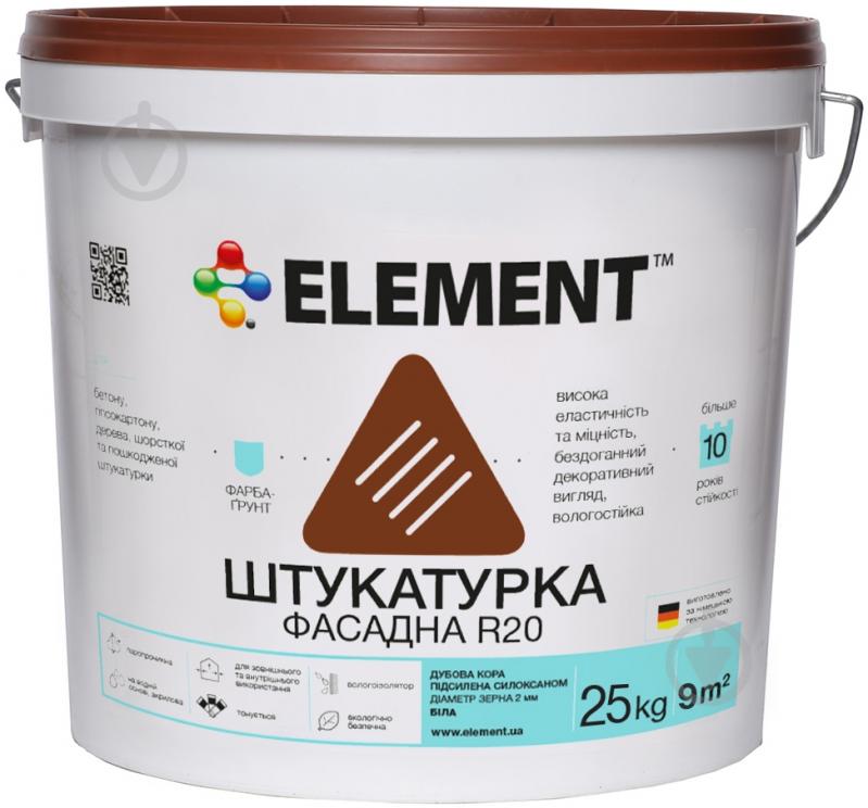 ᐉ Декоративна штукатурка короїд Element фасадна R20 Дубова кора 25 кг ...