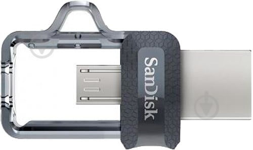 Флеш-память USB SanDisk 64 ГБ USB 3.0 / microUSB (OTG) grey (SDDD3-064G-G46) - фото 3