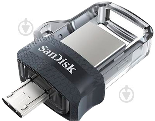 Флеш-память USB SanDisk 64 ГБ USB 3.0 / microUSB (OTG) grey (SDDD3-064G-G46) - фото 5