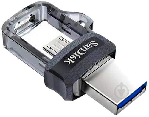 Флеш-память USB SanDisk 64 ГБ USB 3.0 / microUSB (OTG) grey (SDDD3-064G-G46) - фото 6