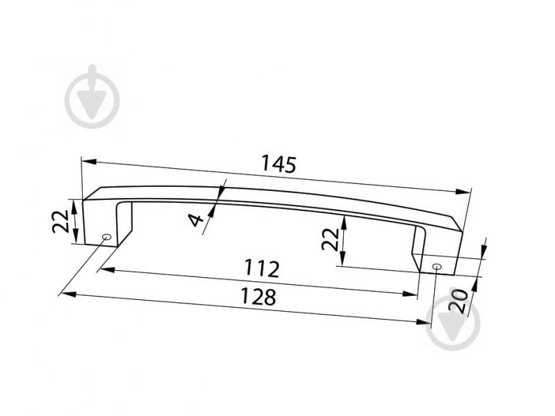 Меблева ручка скоба DC DL 27/128 G2 128 мм хром - фото 2