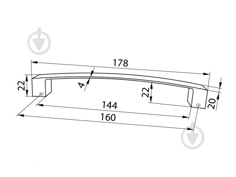 Мебельная ручка скоба DC DL 27/160 G5 160 мм матовый никель - фото 2
