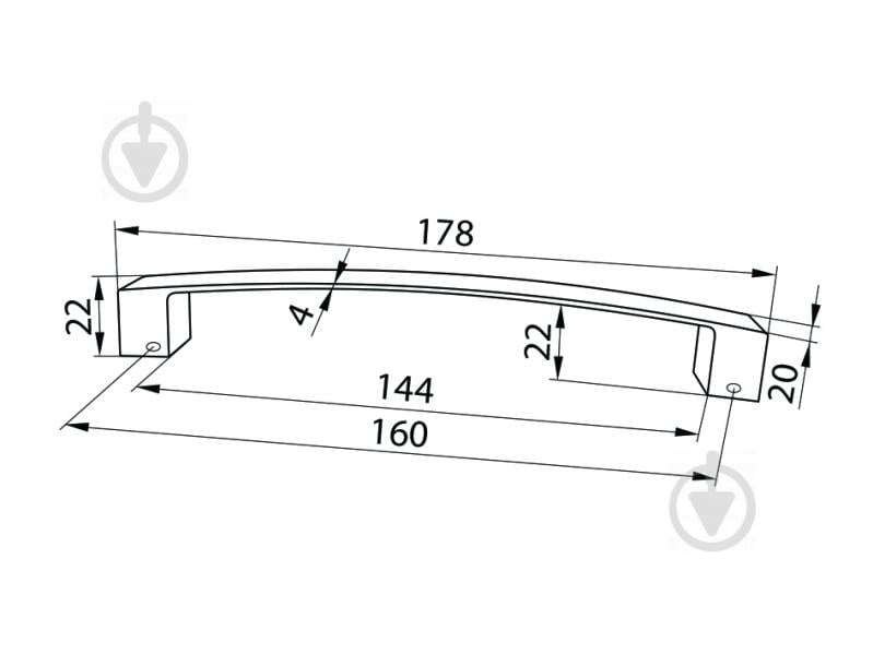 Мебельная ручка скоба DC DL 27/160 G6 160 мм матовый хром - фото 2