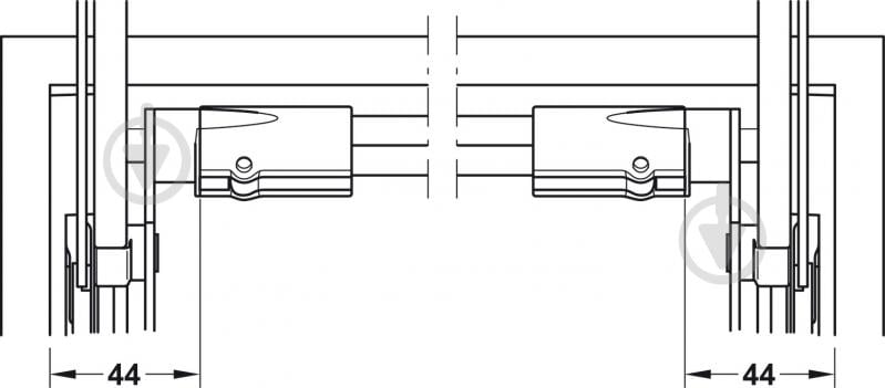 Штанга поперечная Hafele для Free Up, Swing 474 мм газовый с доводчиком - фото 2