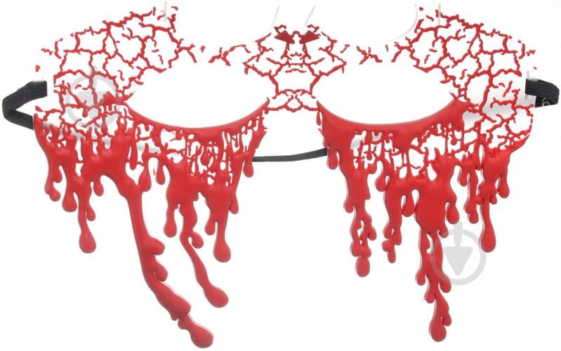 Маска карнавальна кров 20,5x16,5x0,5 см в асортименті - фото 1