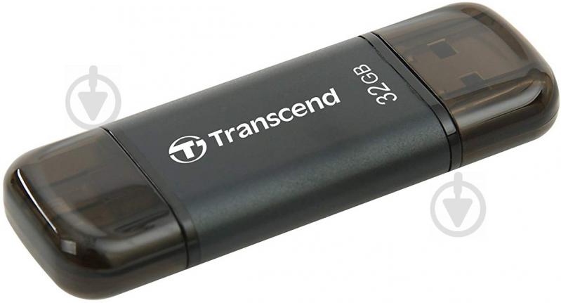 Флеш-пам'ять USB Transcend JetDrive Go 300 32 ГБ USB 3.1/Lightning black (TS32GJDG300K) - фото 1