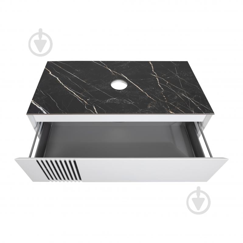 Тумба под умывальник Aqua Rodos MANHATTAN белый мат со столешницей керамогранит Namibia Black 100 см - фото 5 Тумба под умывальник Aqua Rodos MANHATTAN белый мат со столешницей керамогранит Namibia Black 100 см - фото 5