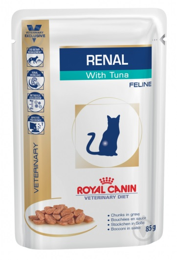 Консерва Royal Canin V.D. RENAL FELINE with TUNA pouches рис, борошно з зернових культур 85 г - фото 1