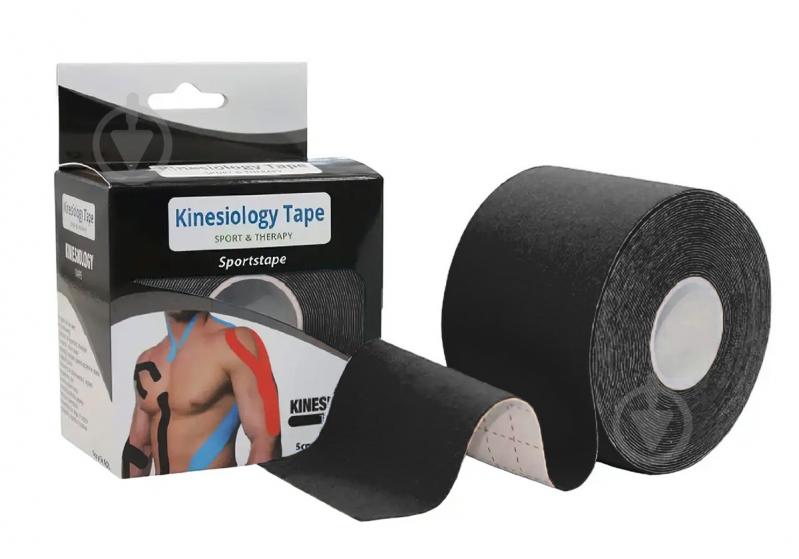 Кинезиологический тейп EasyFit Kinesio 5 м х 5 см EF-2080-BK - фото 1