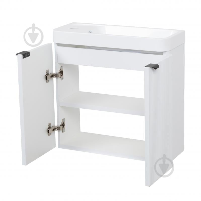 Тумба подвесная Aqua Rodos FROST MINI (WHITE-MATT-PVC) с умывальником BAR MINI L 50 см - фото 2 Тумба подвесная Aqua Rodos FROST MINI (WHITE-MATT-PVC) с умывальником BAR MINI L 50 см - фото 2
