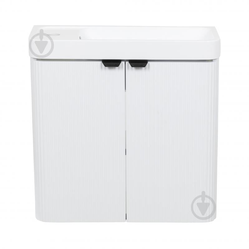 Тумба подвесная Aqua Rodos FROST MINI (WHITE-MATT-PVC) с умывальником BAR MINI L 50 см - фото 3 Тумба подвесная Aqua Rodos FROST MINI (WHITE-MATT-PVC) с умывальником BAR MINI L 50 см - фото 3