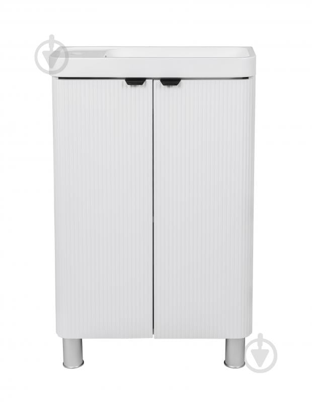 Тумба напольная Aqua Rodos FROST MINI (WHITE-MATT-PVC) с умывальником BAR MINI L 50 см - фото 3 Тумба напольная Aqua Rodos FROST MINI (WHITE-MATT-PVC) с умывальником BAR MINI L 50 см - фото 3