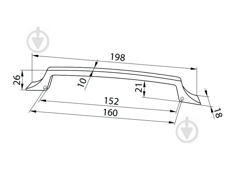 Меблева ручка накладна DC DL 41/160 G2 160 мм хром - фото 3