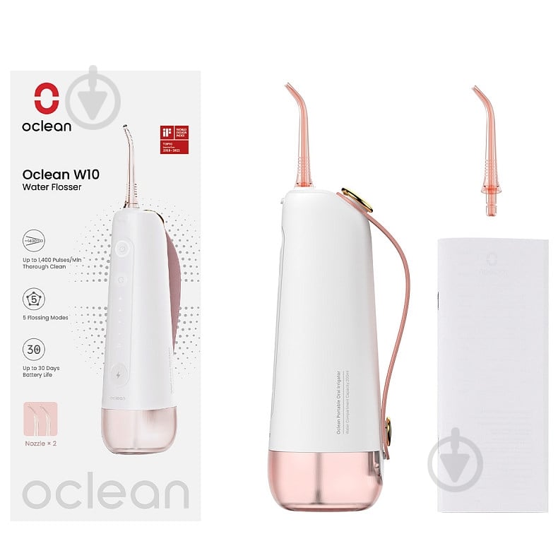 Іригатор Oclean W10 Pink NEW-2 NOZZLES - фото 1