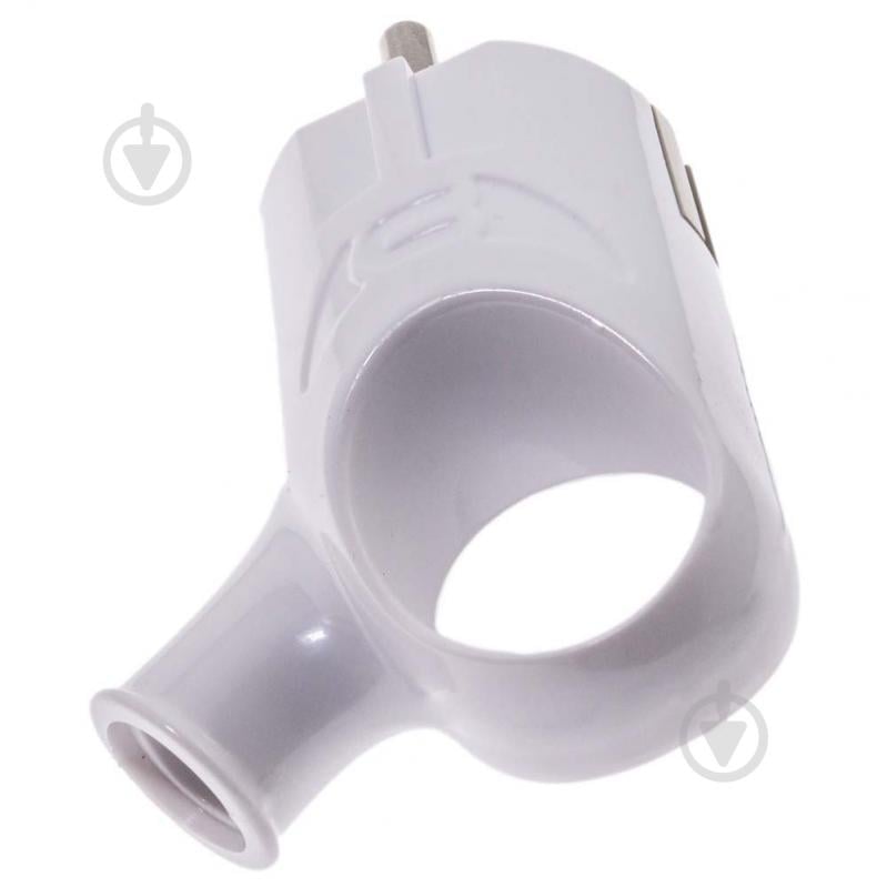 Вилка кабельна кутова Quantum QM-9P16 із заземленням 220В 16А IP20 ABS-пластик білий - фото 4