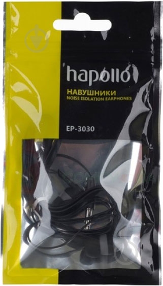 Наушники Hapollo EP-3030 black - фото 2