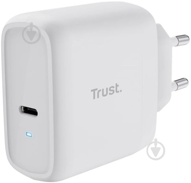 Сетевое зарядное устройство Trust Maxo 65 Вт USB-C PD White - фото 1