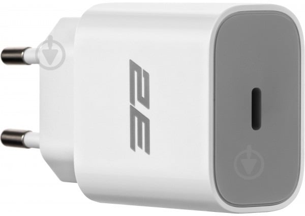 Мережевий зарядний пристрій 2E 25 Вт USB-C PD White - фото 4 Мережевий зарядний пристрій 2E 25 Вт USB-C PD White - фото 4