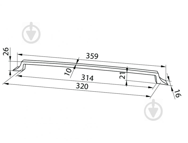 Мебельная ручка накладная DC DL 41/320 G22 320 мм темное серебро/ черный - фото 3