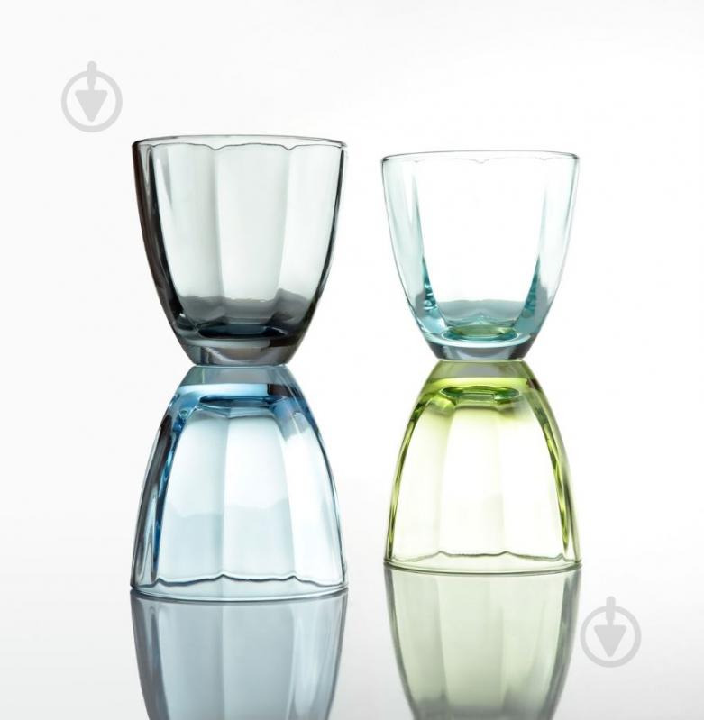 Набір склянок низьких Vema Monalisa Allegria Azzuro Cenere 360 мл 6 шт. - фото 3