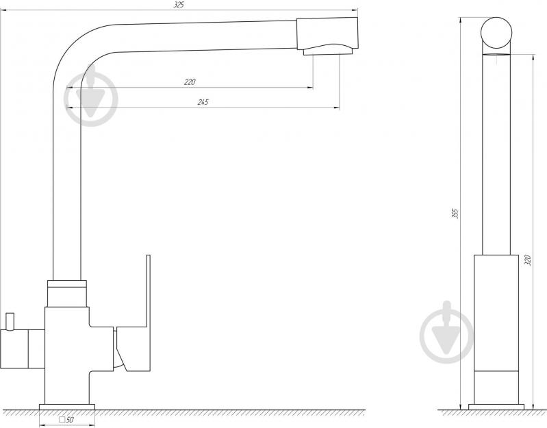 Смеситель для кухни Globus Lux SUS-0110-BB - фото 4