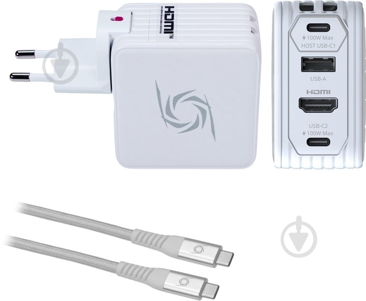 Сетевое зарядное устройство AVerMedia GC313 CORE GO 100 Вт White - фото 1 Сетевое зарядное устройство AVerMedia GC313 CORE GO 100 Вт White - фото 1