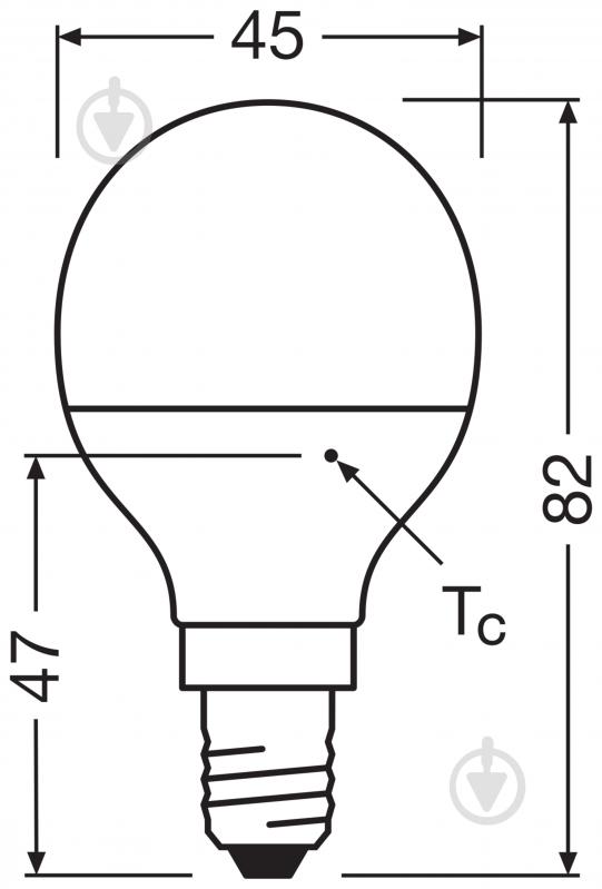Лампа світлодіодна Ledvance VALUE 4,9 Вт P40 E14 220 В 3000 К - фото 4