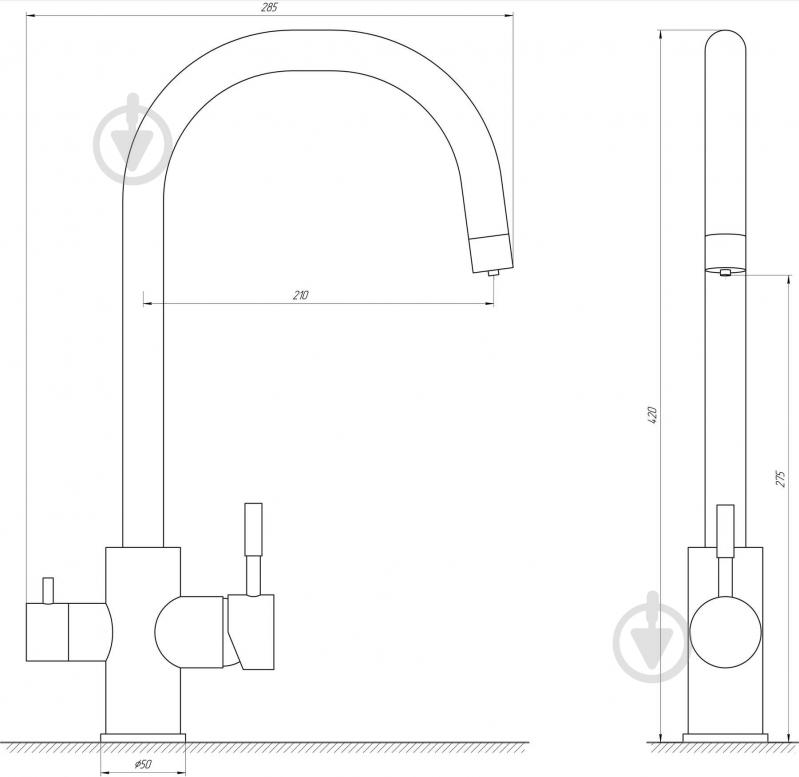 Смеситель для кухни Globus Lux SUS-0333-BB - фото 4 Смеситель для кухни Globus Lux SUS-0333-BB - фото 4