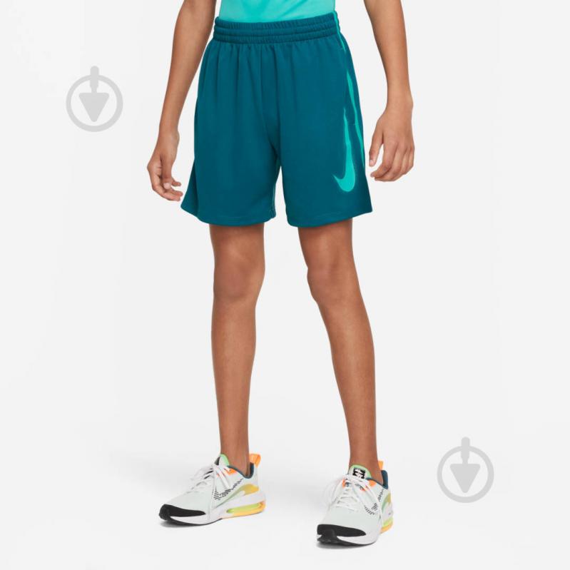 Шорти Nike B NK DF MULTI+ SHORT HBR DX5361-381 р. XL зелений - фото 1