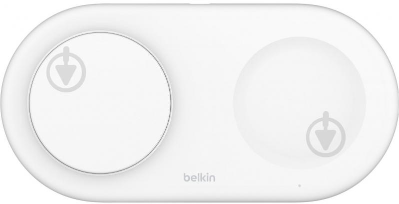 Беспроводное зарядное устройство Belkin 2в1 15Вт Pad Qi2 White - фото 1 Беспроводное зарядное устройство Belkin 2в1 15Вт Pad Qi2 White - фото 1