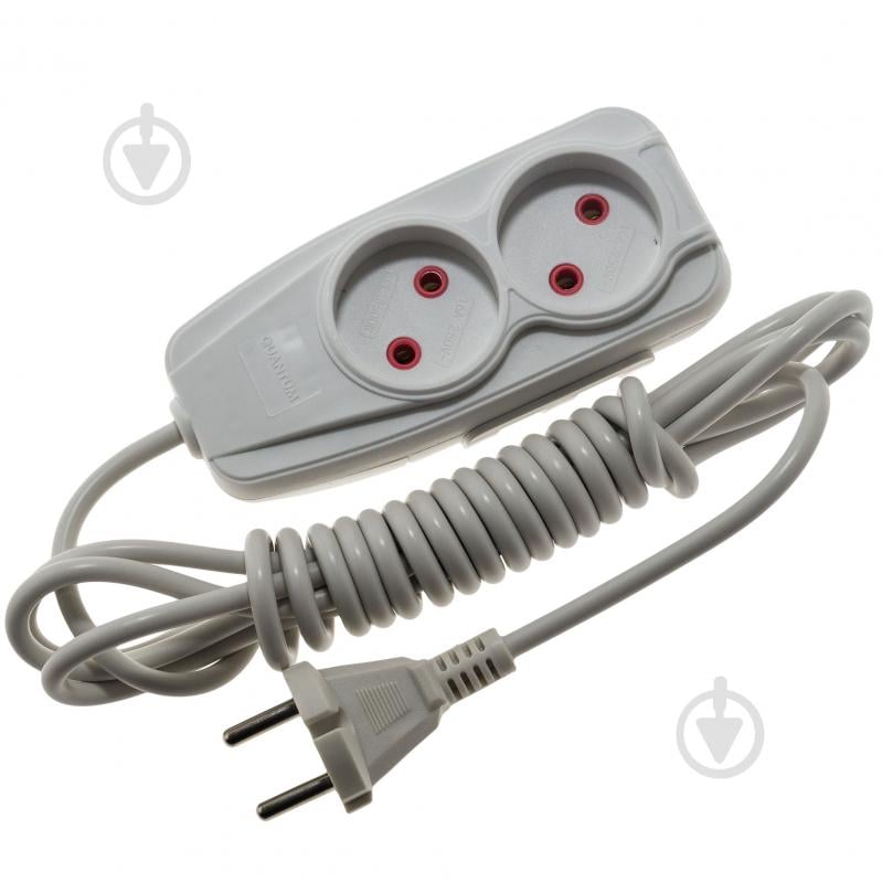 Удлинитель Quantum серия Bestline без заземления 2 гн. белый 2 м QM-KP-00202 - фото 2 Удлинитель Quantum серия Bestline без заземления 2 гн. белый 2 м QM-KP-00202 - фото 2