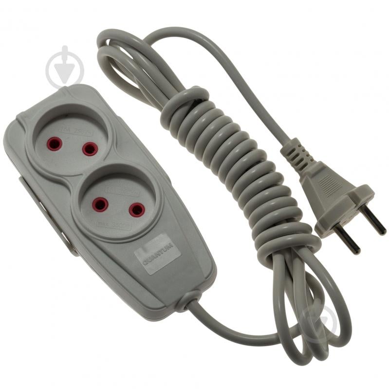 Удлинитель Quantum серия Bestline без заземления 2 гн. белый 3 м QM-KP-00203 - фото 1 Удлинитель Quantum серия Bestline без заземления 2 гн. белый 3 м QM-KP-00203 - фото 1