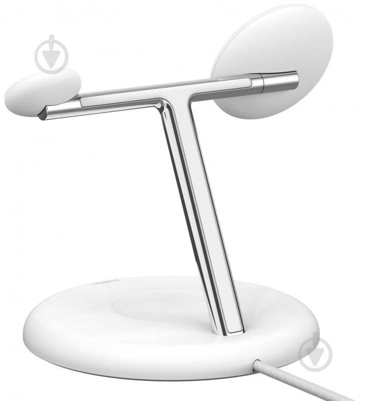 Беспроводное зарядное устройство Belkin 3в1 Magnetic Adjustable Pad Qi2 15 Вт White - фото 6 Беспроводное зарядное устройство Belkin 3в1 Magnetic Adjustable Pad Qi2 15 Вт White - фото 6