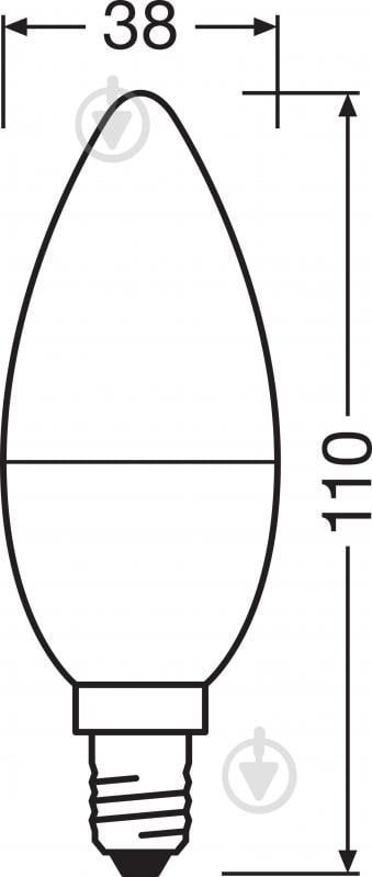 Лампа світлодіодна Ledvance VALUE 7,5 Вт B60 E14 220 В 6500 К - фото 4