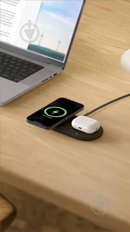 Беспроводное зарядное устройство Belkin 2в1 15Вт Pad Qi2 Black - фото 8 Беспроводное зарядное устройство Belkin 2в1 15Вт Pad Qi2 Black - фото 8