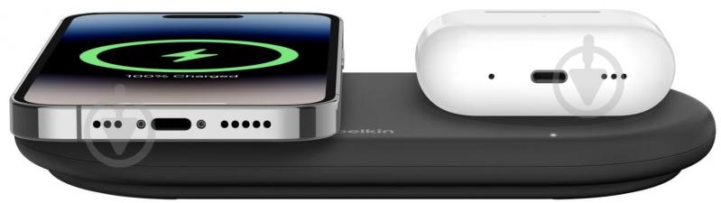 Беспроводное зарядное устройство Belkin 2в1 15Вт Pad Qi2 Black - фото 5 Беспроводное зарядное устройство Belkin 2в1 15Вт Pad Qi2 Black - фото 5