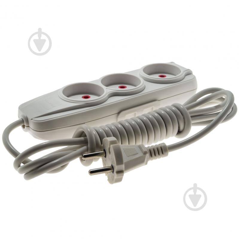 Подовжувач Quantum серія Bestline без заземлення 3 гн. білий 3 м QM-KP-00303 - фото 2 Подовжувач Quantum серія Bestline без заземлення 3 гн. білий 3 м QM-KP-00303 - фото 2